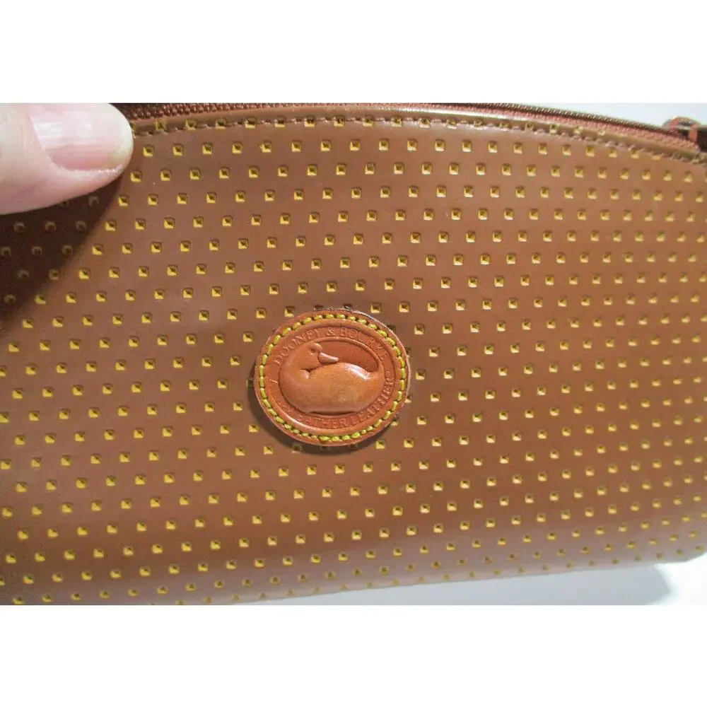 Vintage Dooney & Bourke Brown Leather Zip Pouch
